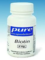 Biotin 8 mg (Pure Encapsulations) 120 capsules