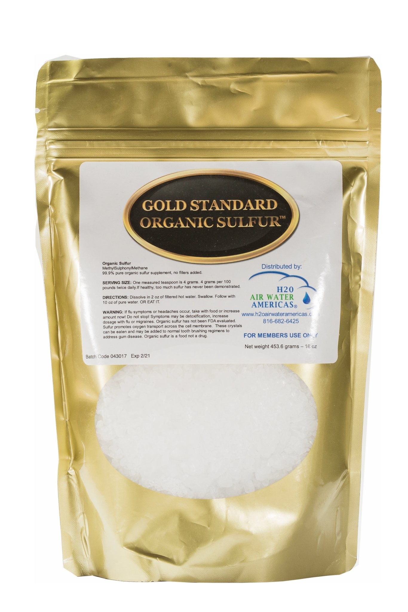 Gold Standard Organic Sulfur (Gold Standard) 1 pound
