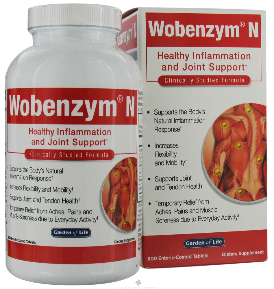 Wobenzym N 800 Tabs  (by Garden of Life) 